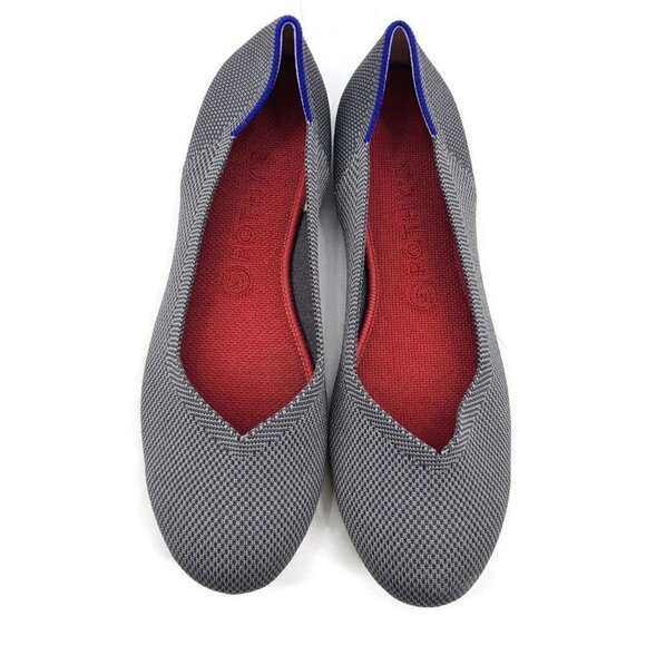 Rothy's The Flat Charcoal Gray Shoes Womens 10.5 Ballet Slip ons - Picture 2 of 8